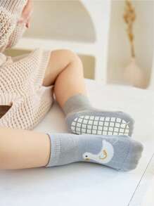 5 par skarpetek antypoślizgowych z kreskówek dla niemowląt i małych dzieci, miękkie i ciepłe skarpetki do chodzenia w pomieszczeniach, odpowiednie do codziennego noszenia przez dzieci