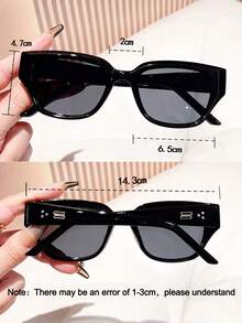 1 件女士新款猫眼时尚眼镜，女士时尚时尚眼镜，黑色时尚眼镜，驾驶时尚眼镜，街头 Y2K，适合旅行、海滩、音乐节服装，适合夏季海滩度假、户外、旅行