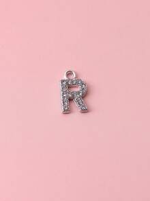 10/26pcs Fashion Rhinestone Zinc Alloy 26 English Letters Pendant Earrings Necklace Bracelet Phone Case Zipper Charms DIY Jewelry Accessories - 26 Letter Pendants - View 35