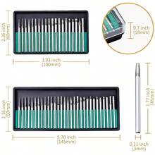 20/30 Piece Rhinestone Burr Set, 3mm Handle Carving Drill Bit, Fine Carving And Polishing Drill Bit Set, Rhinestone Coating Can Improve Cutting Efficiency, Very Suitable For Jewelry Carving, Woodworking, Handicrafts And DIY
