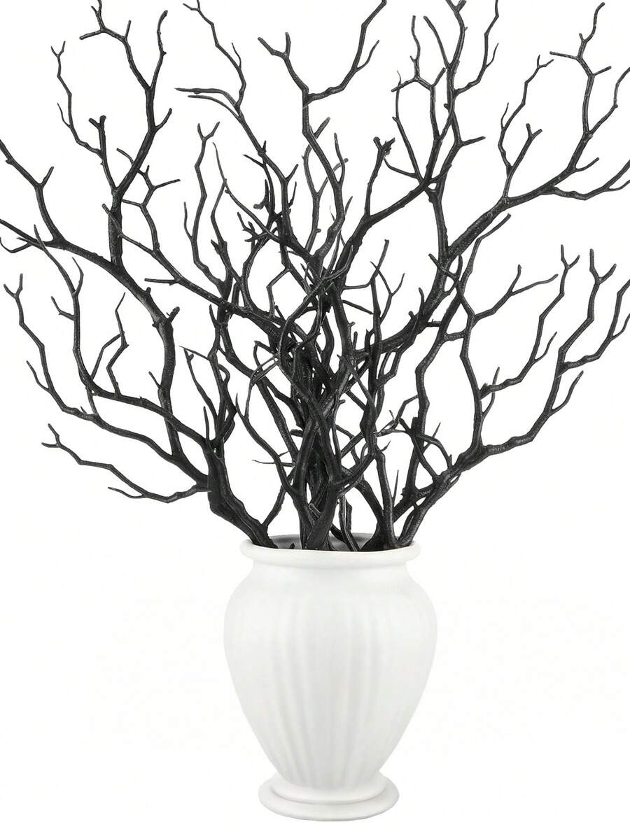 1/3Pcs Artificial Plastic Branches,Faux Antlers Tree Branch,Small Decorative Branch For Wedding Table Decoration,Baby Shower,Party Decor,Fake Plants Home Decor Christmas Decorations Room Decor Christmas - Black - View 1