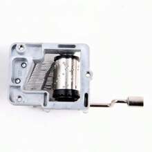 1pc Hand-Cranked Music Box Replacement Movement, Multiple Music Choices, Durable Metal Structure, No Electricity Required, Suitable For DIY Projects, Home Decor And Unique Gifts (Note: When Placed On A Table Or In A Box, The Resonance Is Strong And The Sound Is Relatively Loud. The Sound Effect Varies Depending On The Material)
