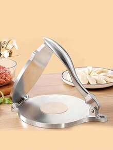 1 máy ép bánh ngô thủ công, dụng cụ tạo hình vỏ bánh pizza, bánh bao, mì ống, bột ngô - Bạc - Xem 4