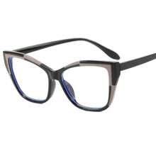 1 Pair Fashion Tinted Glasses, Women's Decoration Casual Retro Color Matching Cat-Eye Non-Prescription Glasses, Suitable For Daily Wear, Computer, Mobile Phone, Reading, Walking, Shopping, Street Photography