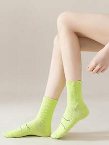 6 Pairs Assorted Color Unisex Sports & Running Socks, Suitable For Men & Women, Marathon, Basketball, Cycling - Multicolor - View 4