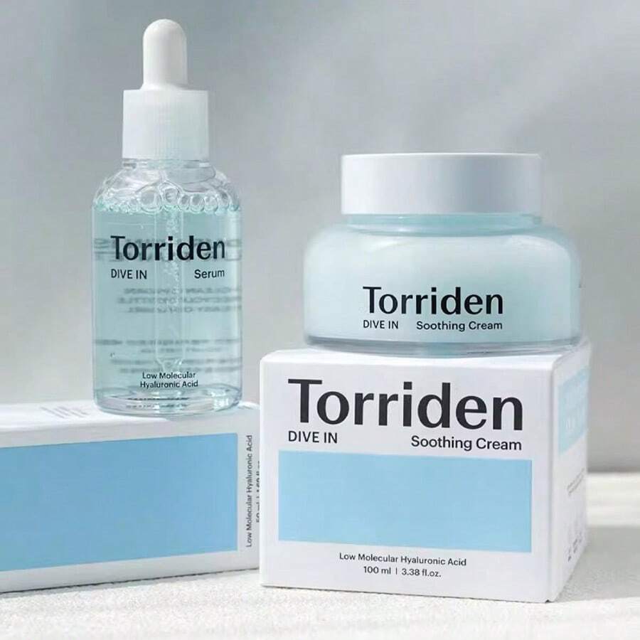 Torriden DIVE IN Daily Skincare And Moisturizing Set - Hyaluronic Acid Serum+Hyaluronic Acid Soothing Cream - Serum+Cream - View 1