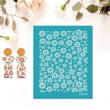 Clay Silk Screen Printing Stencils, Small Flower/Branch/Leaf Pattern, Polymer Screen For Handmade Crafts, Earring Making, Scrapbooking & Stamping - Multicolor - View 10