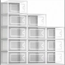 12Pcs Transparent Clear Shoe Storage Box Rack Plastic Organizer Boxers Stackable - White - View 5