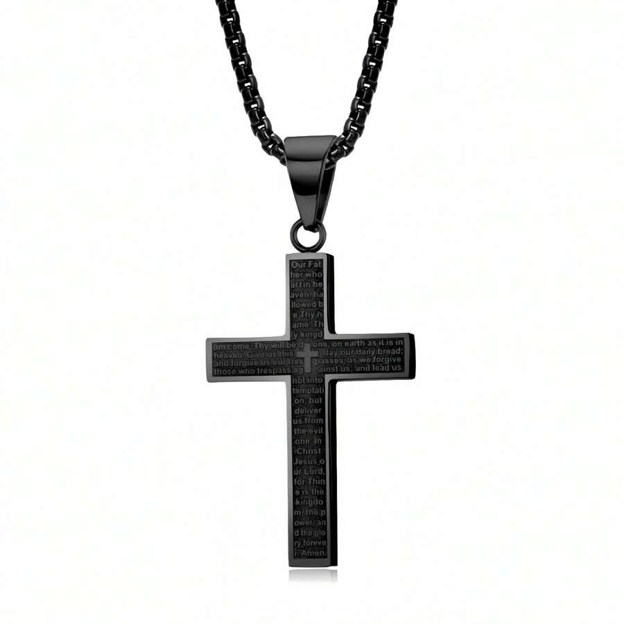 1pc Cross Necklace Pendant, Suitable For Daily Wear - trendy necklace - View 1