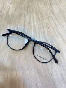 Fashion Myopia Glasses For Men And Women TR90 Ultralight Myopia Glasses Frame Simple Myopia Glasses With Large Frame Retro - màu đen - Xem 3