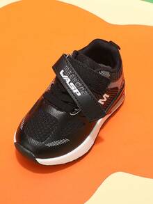 Baby Little Kids Breathable Air Cushion Sneakers Unisex Mesh Lightweight Easy Walk Casual Sport Easy StrapLace Athletic Tennis Running School Training Shoes For Boys Girls - Black - View 4