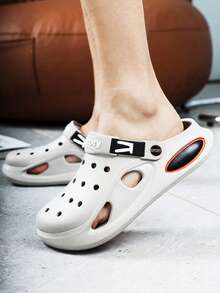 صنادل صيفية مفتوحة للرجال، مريحة وعصرية، سميكة ناعمة مانعة للإنزلاق، صنادل شاطئية متعددة الاستخدامات، طراز للأزواج - رمادي - مشاهدة 3