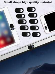 4 piezas/6 piezas/10 piezas Pegatinas de privacidad negras/rosas para la cámara de teléfonos, computadoras y tabletas