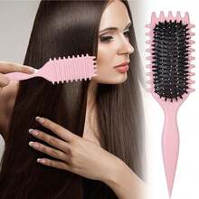 1 件全新升级卷发定型刷，卷发刷采用特殊设计，卷发定型造型刷特别适合卷发，塑造和定型卷发，适合男女，减少拉扯和卷发分离。由 Candybrush 设计