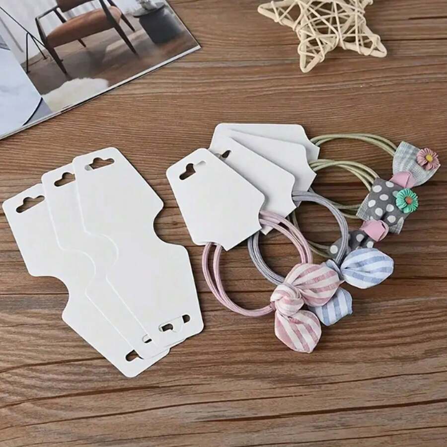 100/200/300 pack Cartes de présentation de bijoux, support en papier kraft pour bracelets et colliers, étiquette pour porte-clés, boucles d'oreilles et bandeaux, emballage polyvalent et pratique pour accessoires faits main