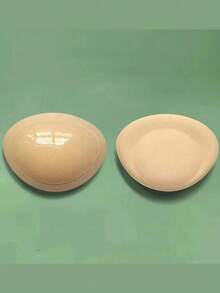 2pcs/Pair Ladies' Bikini Underwear Sponge Bra Pads With Adhesive Design - Apricot - View 7