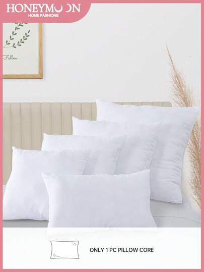 1pc Bedding Throw Kussen Insert, Ho hold ative Pillow, Breathable, Com table, Fluffy Cushion, Pressure Relax Bedroom, Couch, Guest Room, Dormitory, All Size Bed Twin, Full, King, Queen