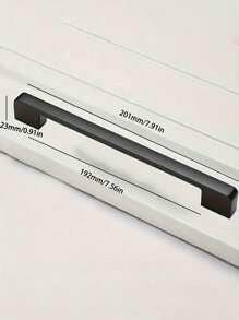 1/6 Stück schwarze Aluminium-Legierung Küchenschrank Griffe, Kommode Schubladengriffe, Schranktür Knöpfe, Möbelgriff Hardware