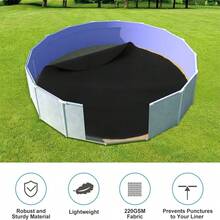 Pool Pads For Above Ground Pools Round, Pool Liner Pad Strong Geotextile Material Prevent Punctures By Roots, Rocks And Grass, Enhances Swimming Comfort - 18ft Round - View 2