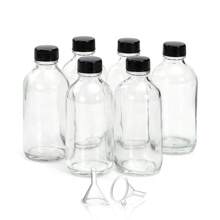 10 sztuk 2 Oz 60ml Mała przezroczysta szklana butelka z pokrywkami, puste pojemniki na napoje wielokrotnego użytku do soku, imbiru, olejków eterycznych, butelki na wodę do użytku na zewnątrz, do uprawiania sportu