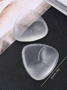 2 Pcs Transparent Silicone Push-Up Bra Inserts, Reusable Soft Bra Cups To Enhance Bust Lift For Bras, Swimwear, Bikinis, Helping Lift And Enhance Bust, Washable Silicone Material, Bra Accessories For Evening Gowns And Party Wear