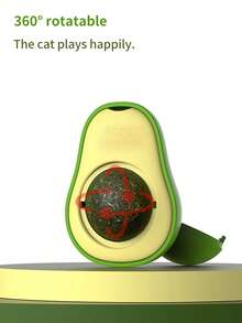 PETSIN 1pc Catnip Ball With Rotating Feature For Grinding Teeth And Cleaning, Catnip Ball Wall Sticking Crab Cat Toy, Suitable For Pet Cats To Play And Relieve Boredom Cat Chew Toy With Digestion Promoting Agent Catnip Ball, Adhesive Cat Toy, Teeth Grinding Stick, Pet Product Green Color