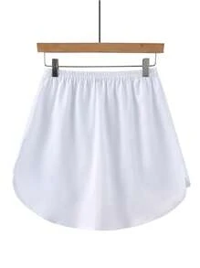 1 pezzo Gonna con orlo semplice da donna, stile coreano, da indossare sopra magliette o camicie, abbastanza lunga da coprire i fianchi