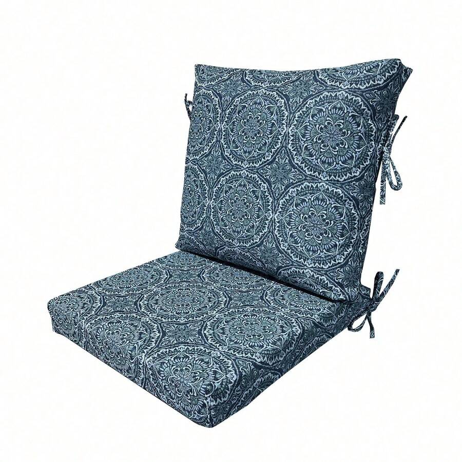 20" X 20" Premium Beige Outdoor Dining Chair Cushion- - blueandgreenmedallion - View 1