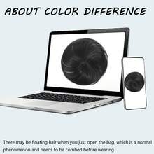 Synthetic Men's Wig Thick Toupee With Around Hair Replacement System Prosthetic Hair Wig Male Pieces For Men Baldness - Black - View 7