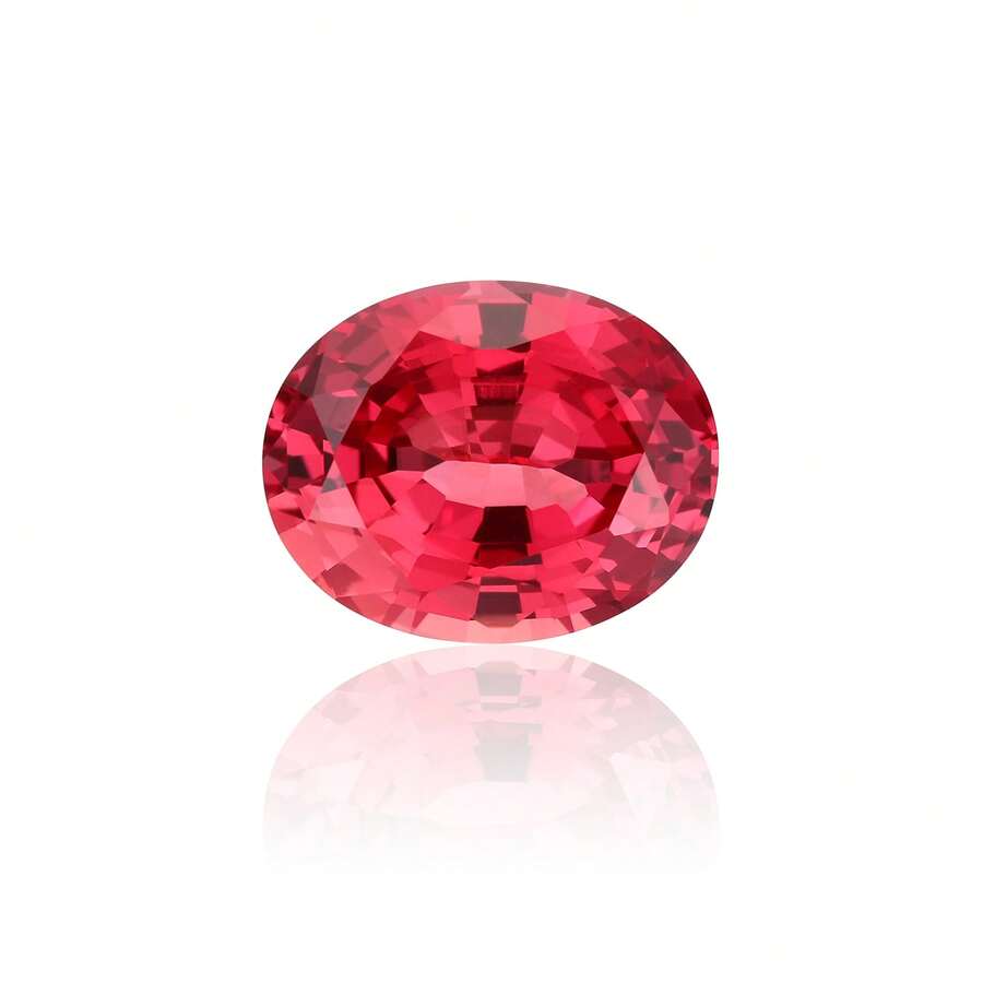 100% Padparadscha Sapphire Loose Stone, Oval Cut, Suitable For Pendant Making, High-End Jewelry Making Material, DIY