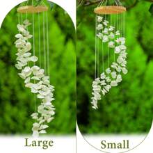 创意贝壳风铃，手工艺术风铃，S 形不对称挂饰，海星镜面贝壳风铃，海玻璃风铃，家居装饰，户外装饰，适用于民宿、庭院、花园、卧室、客厅、走廊等，女士礼物，节日和生日礼物 - 彩色 - 查看 5