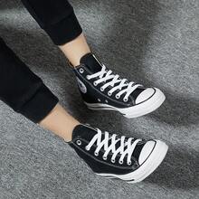 Converse男鞋女鞋2026新款All Star經典長版高筒帆布鞋學生休閒鞋情侶鞋101010 - 黑色 - 查看 7