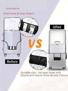 18/20/22/24/26/28/30 英寸优质 PVC 行李箱套 - 透明塑料行李箱保护套 - 方便取用，防水旅行装备，确保旅途安全