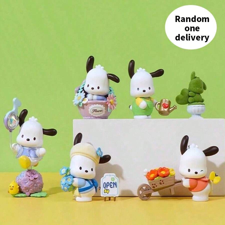 Miniso Sanrio Pochacco Flower And Youth Series Blind Box Figurines, Decorates Desk Or Bedroom, Suitable As A Collection Or Gift(1 PC, Random Delivery) - Multicolor - View 1