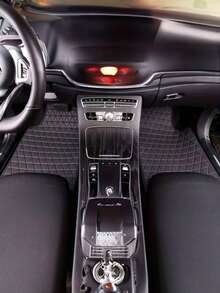 防水 PU 汽车脚垫 - 5 件套/3 件套/2 件套，全套汽车脚垫，前排脚垫，第二排脚垫，全套前后地毯用于内饰保护，汽车内饰配件，耐用、时尚、简约的设计，适合男性和女性 - 全天候保护，易于清洁，增强汽车内饰装饰