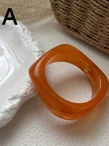 1 件新款手饰时尚饰品树脂手链不对称夸张女士手饰适合日常聚会旅行婚礼佩戴 - 彩色 - 查看 7