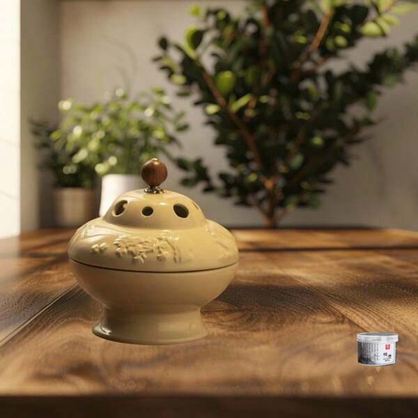 Ceramic Incense Burner With Lid, Ceramic Handmade, Zen Sandalwood Line Incense, Fragrance Burner, Ceramic Incense Burner, Aromatherapy Stick Burner, Tea For Yoga Spa Aromatherapy, Meditation, Spa Aromatherapy Office Home Decoration, Aromatherapy Yoga Spa, Home Christian Church Incense Burner, Meditation Yoga Home Decoration Incense Rack Ash Collector