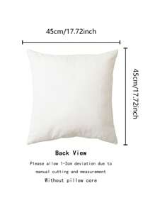 1pc Coral Pattern Single-Sided Printed Pillow Cover (Pillow Insert Not Included), Modern Style Polyester Super Soft Material Square Soft & Comfortable Decorative Cushion Cover, Suitable For Bedroom & Living Room Decor