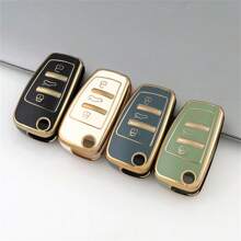 1 pièce Nouvelle housse de clé de voiture en TPU avec porte-clés. Couvercle de coque pour Audi A3, A6, C5, C6, Q3, Q2, Q7, TT, TTS, R8, S3, S6, RS3, RS6, A4. Accessoire protecteur anti-chute et anti-poussière pour porte-clés.