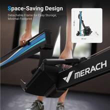 MERACH Rowing Machines For Home Gym – Adjustable Air Resistance Professional Indoor Rower, Ergonomic Comfort Seat, Performance Monitor And Device Holder, Perfect Exercise Equipment For Full-Body Workout - Air Resistance (Black) - View 9