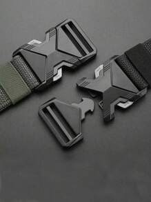 Men's Belt Tactical Belt, Military Hiking Gear "Nylon Mesh Work Belt With Heavy Quick Release Buckle.