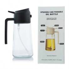 1pc/2pcs Oil Spray Pour Oil Atomizer Portable Oil Spray Bottle Glass Oil Bottle Two-In-One Oil Spray Can - Multicolor a - View 15