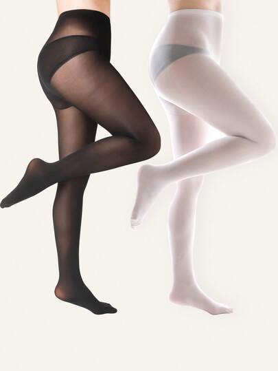 2双/1双多色组合亲肤紧身打底袜，简约百搭，适合春秋季节