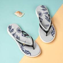 New Summer Women Thong Sandals, Beach, Casual, Home, Korean Fashion, Anti-Slip, Odorless, Comfortable - Xám - Xem 2