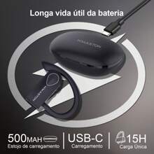 Fone Sem Fio Bluetooth 5.3 Wireless Com Led 80mah 15h