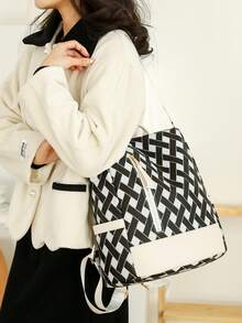 Fashion Women's Anti-Theft Large Capacity Laptop Backpack For Travel And Commute - Black - View 3