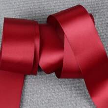 1pc 38mm Single Face Polyester Ribbons Solid Color Satin Ribbon For Handmade Craft Gifts Wedding Christmas Decoration DIY Bows