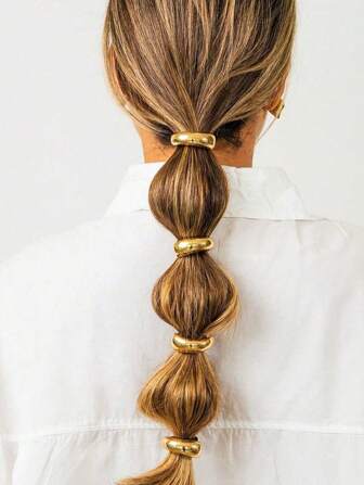 1pc Metal Women's Hair Tie Ponytail Hair Tie Jewelry Simple Fashion Daily Casual Hair Accessories,Hair Ties,Hair Elastics,Hair Rope Ponytail Holders