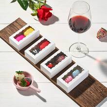 1/20/50 UNIDADES Cajas para Macarrones de 4.17 x 2.16 x 1.37 pulgadas para 2 unidades, Contenedor de Macarrones, Embalaje de Macarrones para Boda, Fiesta, Pequeñas Cajas de Pastelería para Mini Pastelitos - Multicolor - Ver 8