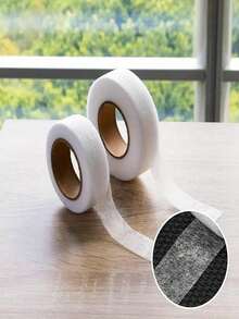 1 Roll 70 Yards Iron-On Hemming Tape, Strong Adhesive Washable Non-Woven Fiber Tape, Double-Sided Lining, Seamless Edge Binding Tape, For Adjusting Clothes, Pants, Jeans, Skirts, Dresses, No Sticky Glue, Seamless Construction, Ideal For Bonding And Joining Projects